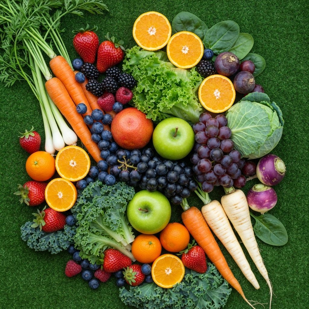 Nutrient-rich fruits and vegetables